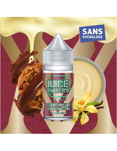 JUICE MAKER'S Crème Vanille Cookie Chocolat concentré 30ml