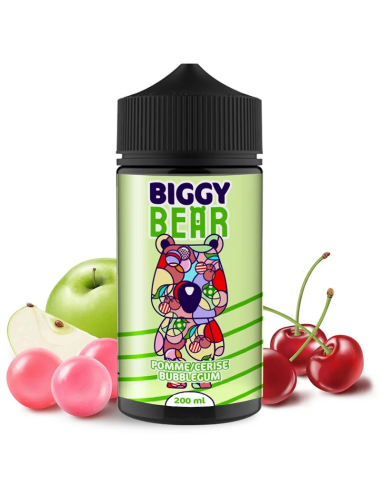 BIGGY BEAR Pomme Cerise Bubble Gum shortfill 200ml