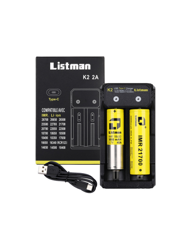 LISTMAN K2 chargeur 2A USB Type-C